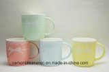 High Quality Color Glaze Ceramic Mug with Bowknot