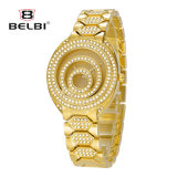 Belbi Ladies Noble Watch Fashion Waterproof Stainless Steel Ring Ball Dial Quartz Watch