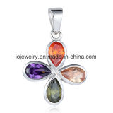 Colorful Clover Silver Jewelry Pendant