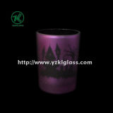 Color Double Wall Glass Candle Cup by SGS (KLB130916-197)
