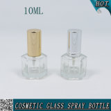 10ml Hexagonal Sexangular Clear Glass Cosmetic Bottle with Perfume Sprayer