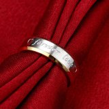 Stainless Steel Gold-Color Forever Love Fashion Rings