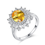 Woman Real Gold Plated Krystal Ring
