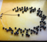 10strands Fashion Cultured Black Pearl Necklace