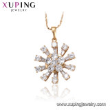 31008 Best Selling Crystal Ball Diamond CZ 18K Gold Plated Jewelry Pendant Necklace