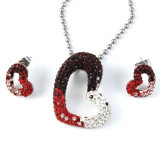 Hot Sale Jewelry Sets Pave Crystal Heart Pendant Is Suitable for Any Occasions