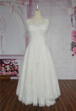 Knee Length A-Line Wedding Dress Lace