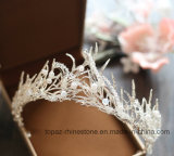 2018 Newest Customized Crystal Crown Wedding Glass Stonne Rhinestone Christmas Gift Tiaras Bridal Crown (BC07)