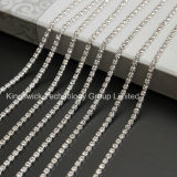 Ss28 Silver Plating Square Cup Chain Roll Rhinestone Chain