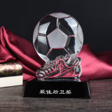 Clear Glass Newest Crystal Shoe Shape Football Trophies