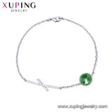 Xuping Wholesale Fashion Jewelry with High Quality, Green Color Charm Crystals From Swarovski Bracelet Designs