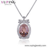 44351 Xuping Rhodium Color Gold Plated, Crystals From Swarovski Latest Designs Necklace Jewelry
