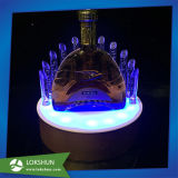 LED Illuminated Acrylic Wine Bottle Rack Display Stand for Bar