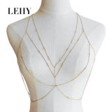 1 PC Gold-Tone Crystal Multilayer Body-Chain Necklaces Hot Design Jewelry