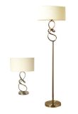 Metal Floor and Table Lamp with Fabric Shade (WH-226)