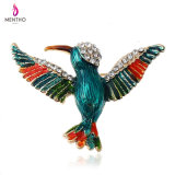 New Simple Elegant Inlaid Crystal Alloy Woodpecker Shape Brooch
