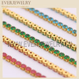 Ss12 3mm Crystal Clear Color Metal Base Rhinestone Cup Chain for DIY