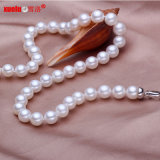 9-10mm AAA Perfect Round Handmade Genuine Pearl Necklace
