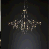 Creative Personality Tree Shape Crystal Iron Chandelier for Restaurant Decoration