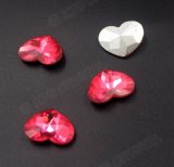 Heart Shaped Fancy Stones10 mm Light Siam Decorative Loose Beads for Wedding Dresses