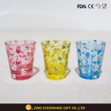 Foil Decal Printing Colorful Shot Glass with Gift PVC Box