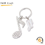 Customized Music 3D crystal Metal Key Ring for Gift