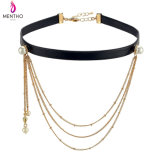 Hot Multi - Layer Chain Short Ribbon Female Choker Necklace Long Chain Pearl Pendant