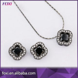 4 Clover Jewelry Set Fashion Style for Women's, Earrings and Necklace, Hot Selling Top Quality