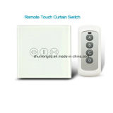 Smart House Luxury Glass Panel EU Standard Remote Control Smart Electric Touch Curtain Wall Switch 1000W + LED Indicator