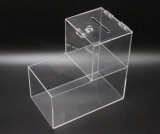 Locking Acrylic Fundraising Donation Coin Box Container with Cam Lock