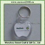 Custom Plastic Clear Apple Key Ring (KYC23054)