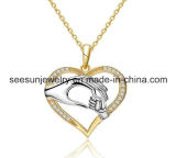 Fashion Silver Jewelry Crystal Heart Pendant