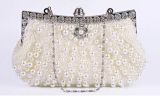 Lady Shiny Cube Type Evening Bag, Women Party Crystal Clutch Evning Bag Super Luxury Bling Czech Diamond and Pearl Sequin Clutch Evening Bag (LDO-01657)