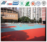 Cushion Rebound Silicon PU Sport Flooring Court Easy for Installation