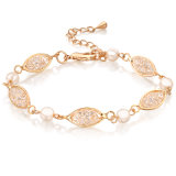 Whosale Professional Crystal Mesh Alloy Custom Pearl Bead Bracelet