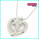 Fashion Silver Snack Chain Heart Pendant Necklace Jewellery