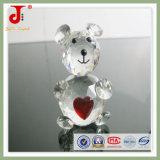 Popular Home Decoration Animals Crystal Bear with Heart