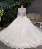 Arabian Wedding Dress Shiny Crystal Long Sleeve