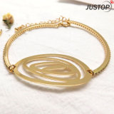 Fashion Accessories Gold Tone Plated Mesh Crystal Bangle