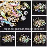 Jewelry Box Christmas Mixed Diamond Rhinestones Mini Beads Cross Gemstone Circle 3D Nail Art Glitter New Crystal Nails Decorations (NA14)