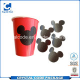 Easy Carry with Moderate Cost Plastic Cup Sticker Label