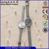 Custom Brand Logo Quartz Watch Fashion Digital Watches of Gold Color (WY-17006D)