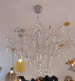 Modern Crystal Chandelier Metal Shade Chandelier Lamp for Hotel