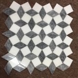 Crystal White and Gray Marble 3D Design Mosaic for Home Decoration