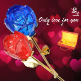 Crystal Rose Flower Red Blue Romantic Wedding Favor Birthday Valentine's Gift