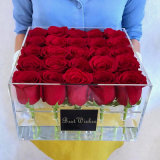 Direct Sell Clear Roses Box Acrylic Flower Boxes for Preserved Flower