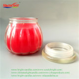 Ribbed Red Rose Crystal Can Candle with Recycled Use