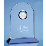 Clear Glass Clock Trophy Award