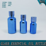 High Quality Electroplated Blue Glass Essential Attar Oil Bottle