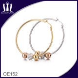 Hot Sale Larger Earring Hoop with 3 Tone Ball